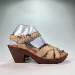 Born Belinda Brown Leather Adjustable Ankle Strap Sandals B20411 Women’s Size 7